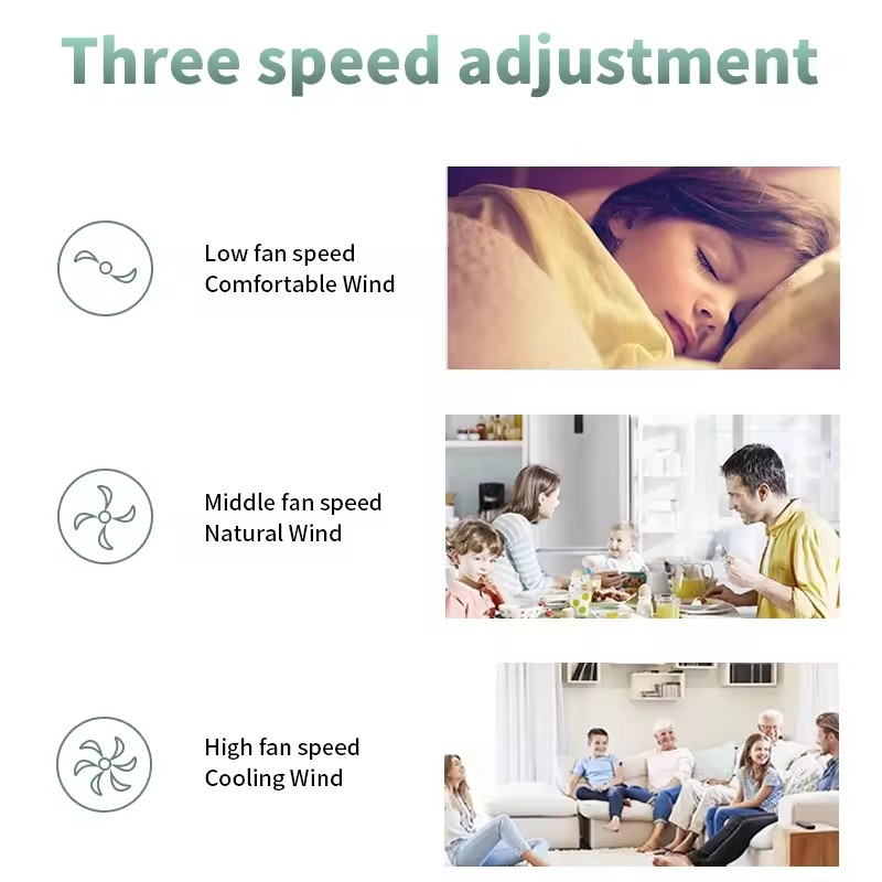 DC Motor HC552 Big 3 Blades Iron ABS 52 Inches Remote APP Control Timing Set Light LED Ceiling Fan