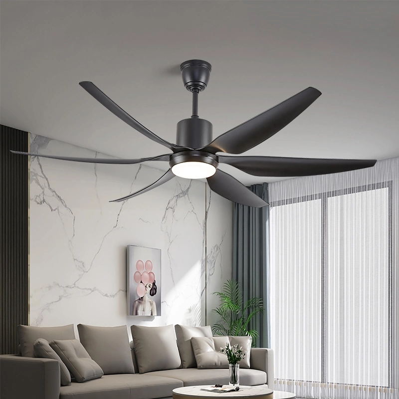 6 ABS Blades Remote Control LED Ceiling Fan with Light