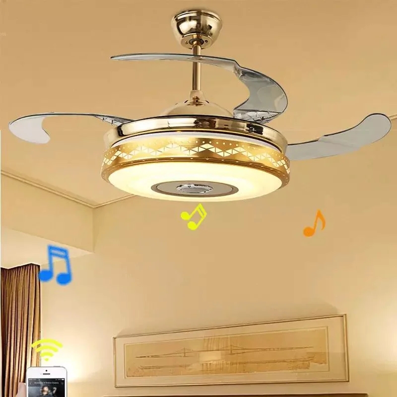 Colorful Bluetooth Smart Control Invisible Ceiling Fan Light