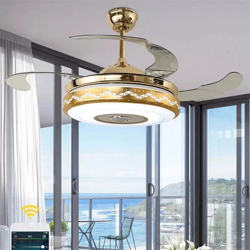Colorful Bluetooth Smart Control Invisible Ceiling Fan Light