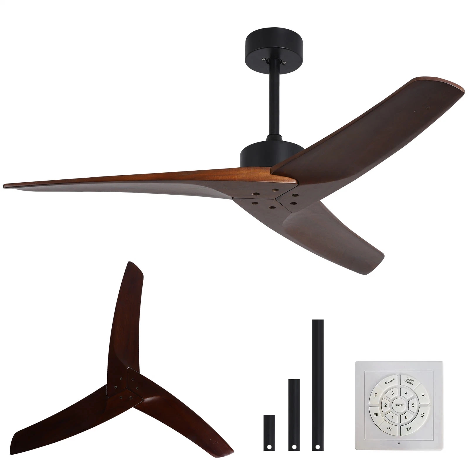 Stylish European Simple 52 Inch 3 Blade Ceiling Fan with Remote Control